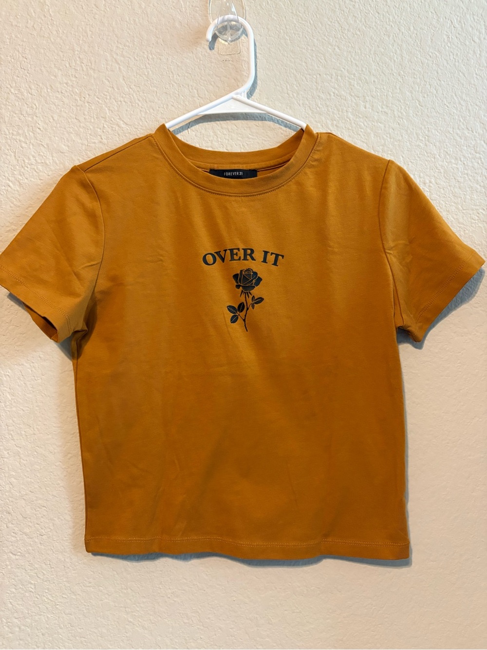 Forever 21 Mustard Crewneck Tee